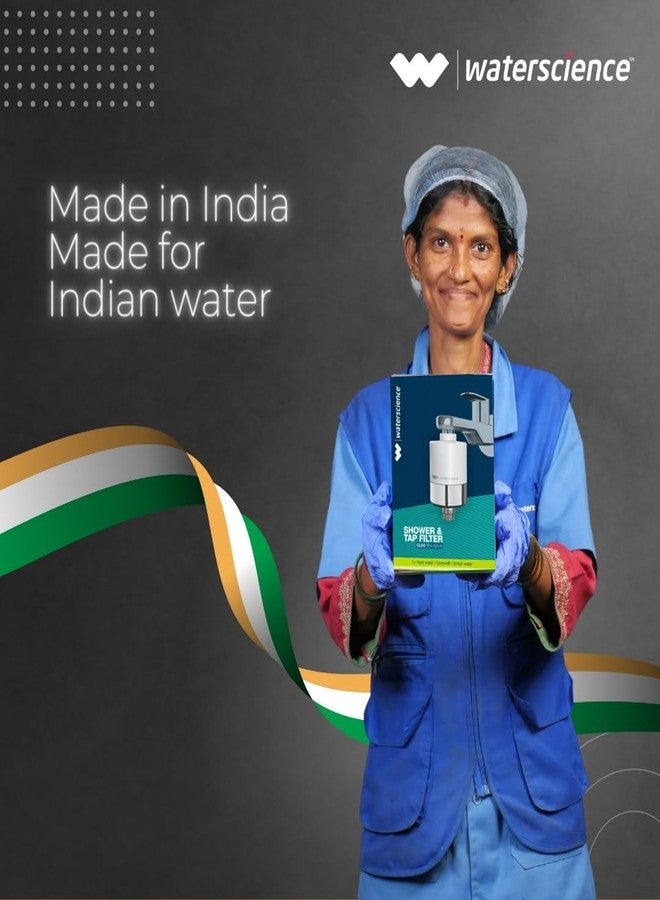 WaterScience CLEO Shower and Tap Filter for Hard Water | Hard Water Filter with Metal Adaptors - Image 5